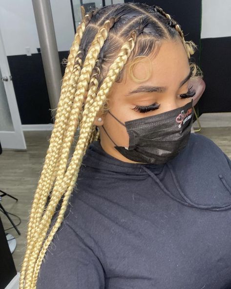 Braid Hair Dos, Easy Hair Extensions, Red Weave Hairstyles, Jumbo Knotless, Big Box Braids, Blonde Box Braids, Big Box Braids Hairstyles, Feed In Braids Hairstyles, Blonde Braids