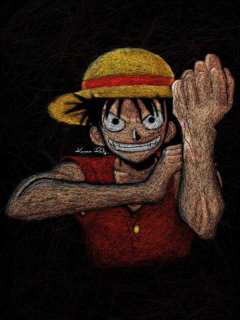 My drawing to Luffy . Scribble Art - Luffy Scribble Art, One Peice Anime, Wedding Site, Anime Art, Projects To Try, One Piece, Drawings, Anime, Art