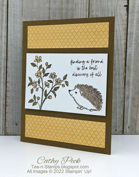 Su Hedgehog Cards, Su Happy Hedgehogs Cards, Hedgehog Cards Handmade, Stampin Up Hedgehogs Cards, Stampin Up Happy Hedgehogs, Happy Hedgehogs Stampin Up Cards, Hedgehog Cards, Craft Nook, Hedge Hogs