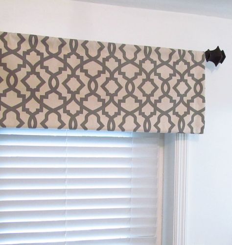 Made to Order Window Valance Gray Natural Sheffield by OldStation Roman Shades Kitchen, Modern Valances, Window Toppers, Luxurious Room, Curtain Rings, Window Valance, Magnolia Homes, Curtains Window Treatments, Fabric Swatches