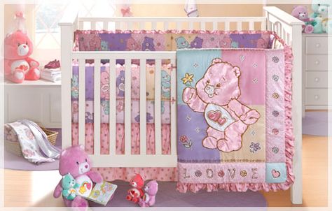 -Carebear Nursery<3<3 Adorable!!!!! Bear Nursery Theme, Baby Crib Sets, Care Bear Birthday, Baby Nursery Themes, Baby Room Themes, Bear Nursery, Girl Nursery Room, Bear Theme, Nursery Set