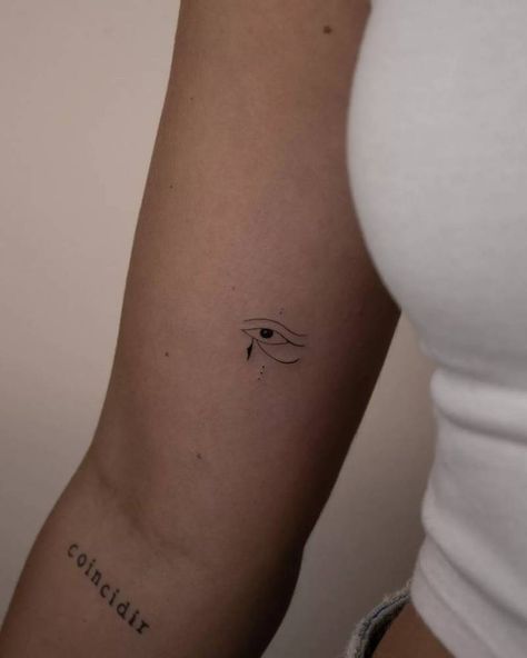 Eye Of Horus Tattoo Feminine, Tattoo Between Breast, Eye Of Horus Tattoo, Horus Tattoo, Horus Eye, Petite Tattoos, Eye Of Horus, Henna, Tattoo Ideas