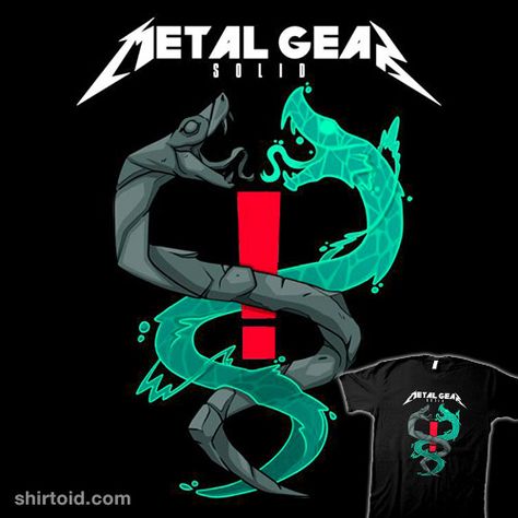 Twin Snakes | Shirtoid #gaming #metalgearsolid #metallica #theteenosaur #videogame Snake Phone Wallpaper, Liquid Snake, Twin Snakes, Snake Metal Gear, Metal Gear Series, Kojima Productions, Solid Snake, Day Of The Shirt, Snake Design