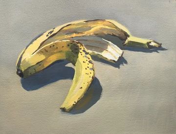 Heather Martin, Banana Painting, Still Lifes, The Leftovers, Banana Peel, Still Life Art, Watercolor Inspiration, School Art, Painting Watercolor