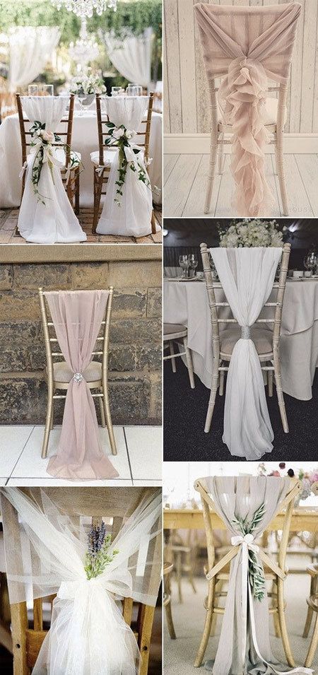 12 Creative DIY Ways to Decorate Your Wedding Chair – Clear Wedding Invites Outdoor Wedding Chair Decorations, Bridal Chair Decorations, Wedding Chair Decorations Diy, Chair Decoration Ideas, Outdoor Wedding Chairs, Wedding Chairs Diy, Bridal Shower Chair, Chair Swag, Bridal Chair