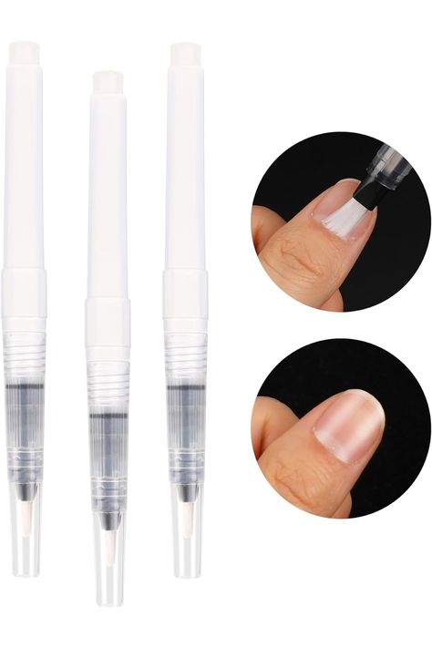 Clear Refillable Cuticle Oil Pen,3PCS 6ML Empty Nail Oil Pen,Reusable Pinch Press Applicator Pen with Pointed Bristles,Portable Lip-Gloss Foundation Lotion Cosmetics Sub-Bottling Pen for Nail Lip Care Cuticle Oil Pen, Oil Pen, Nail Oil, Cuticle Oil, Accessories Bags, Lip Care, Lip Gloss, Beauty And Personal Care, Lotion