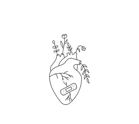 Patched Heart Tattoo, Psychology Tattoo Minimalist, Psychology Tattoo, Ems Tattoos, Anatomy Tattoo, Memorial Tattoo Ideas, Empowering Tattoos, Tattoo For Boyfriend, Anatomical Heart Tattoo