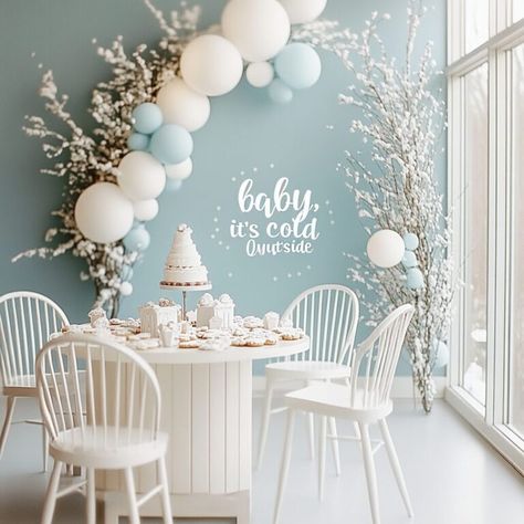 4 Popular Winter Baby Shower Themes Winter Boy Baby Shower Themes, Baby Shower Themes For Boys Winter, Gender Reveal Winter Theme, Winter Boy Baby Shower Ideas, Winter Baby Shower Backdrop, Winter Themed Baby Shower Ideas, Baby Its Cold Outside Baby Shower Ideas, Winter Wonderland Baby Shower Boy, January Baby Shower Themes