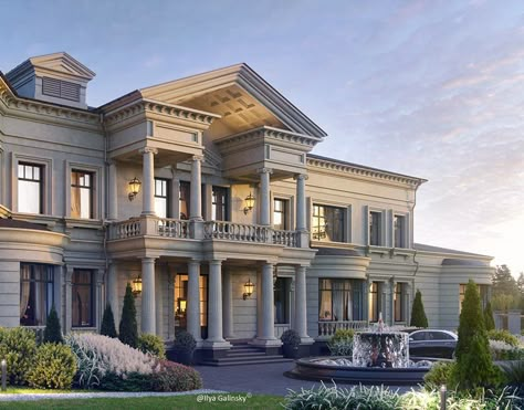 Neoclassical Home, Classic Mansion, Mansion Exterior, Luxury Houses Mansions, Mansion Designs, Classic House Exterior, Houses Mansions, Classic Building, Dream Mansion