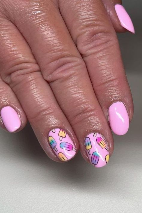 Popsicle Nails Designs, Popsicle Nail Art, Popsicle Nails, Summer Nails Art Designs, Summer Nails Coffin, Summer Nails Art, Beach Nail Art, Tech Ideas, Salon Nails