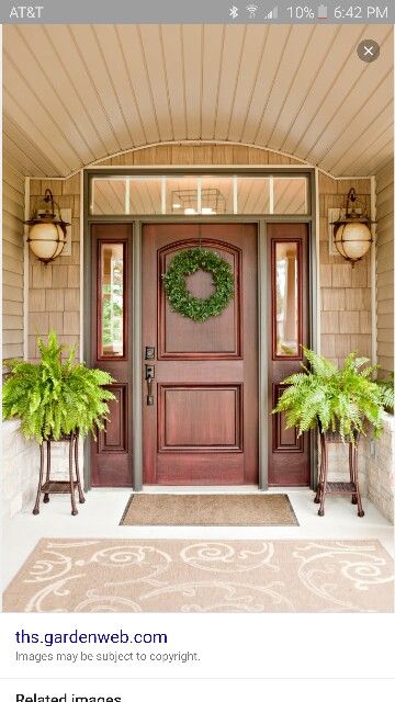 Front door Exterior Doors With Sidelights, Door With Sidelights, Entry Door With Sidelights, Solid Wood Front Door, Best Front Doors, Front Door Paint Colors, Door Paint Colors, Wood Front Doors, Front Door Entrance