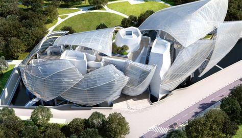 Frank Gehry's Scalloped Glass Louis Vuitton Foundation Center Nears Completion in Paris | Inhabitat - Green Design, Innovation, Architecture, Green Building 2014 Frank Gehry Architecture, Gehry Architecture, Architecture Cool, Daniel Libeskind, Louis Vuitton Paris, Fondation Louis Vuitton, Rem Koolhaas, Living Modern, Frank Gehry