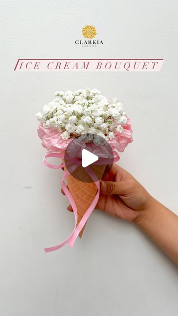 Ice Cream Bouquet, Make Your Own Flower Arrangement, Cream Bouquet, Diy Ice Cream, Love Ice Cream, Certificate Of Completion, Chocolate Bouquet, An Ice Cream, Party Foods