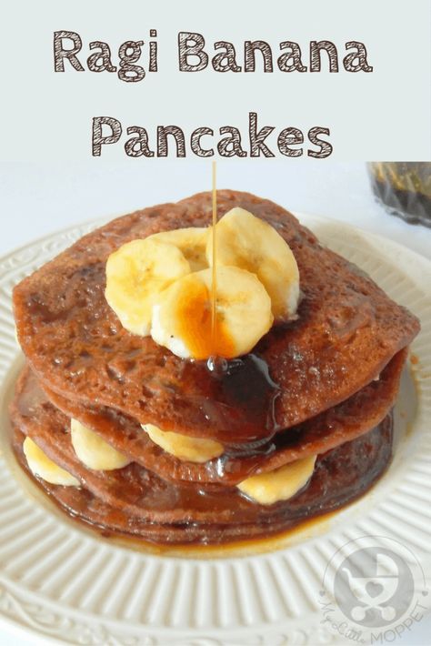 Pancakes For Toddlers, Banana Recipes Indian, Ragi Recipes, Healthy Indian Snacks, Banana Pancakes Recipe, Kid Snacks, Breakfast Recipes Indian, Homemade Baby Foods, Healthy Cake