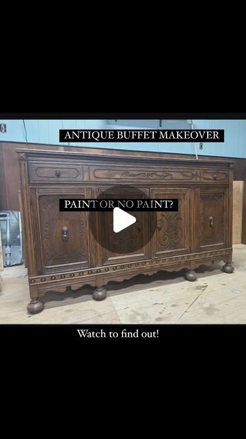 Old Furniture Makeovers Wood, Antique Buffet Makeover, Old Furniture Makeovers, Vintage Buffet Makeover, Furniture Transformation, Restoring Old Furniture, Vintage Furniture Makeover, Buffet Makeover, Antique Buffet