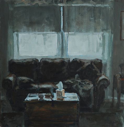 Margeurite Hubbard, Living Room Couch, Acrylic on Canvas Couch Painting Art, Painting Of Living Room, Painting Of Room, Couch Reference, Couch Painting, Iron Sky, Playlists Spotify, Couch Art, Living Room Illustration