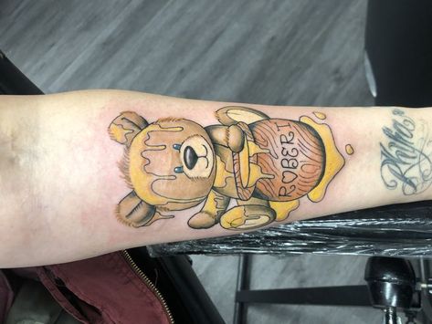 Bear With Honey Tattoo, Honey Bear Tattoo, Honey Tattoo, Chicken Breast Recipes Easy, Bear Tattoo, Honey Bear, Neo Traditional, Chicken Breast Recipes, Recipes Easy