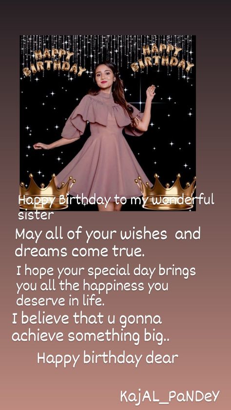 #KajAL_PaNDeY @WajeehaM_1 Hbd Wishes For Sister, Happy Birthday Abbu Jaan Wishes, Happy Birthday To My Sister Quotes, Happy Birthday Dear Sister Wishes, Sister Birthday Wishes, Happy Birthday Dear Sister, Birthday Quotes Bff, Best Birthday Wishes Quotes, Best Dad Quotes