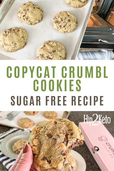 Here is a homemade Crumbl cookie recipe that is sugar free and so delicious! Make your own Crumbl cookies that are keto-friendly and so yummy. Hip2keto Recipes, Copycat Crumbl Cookies, Eating Keto, Keto Cookie Recipes, Crumbl Cookies, Keto Chocolate Chip Cookies, Keto Chocolate Chips, Low Carb Cookies, Low Carb Sweets