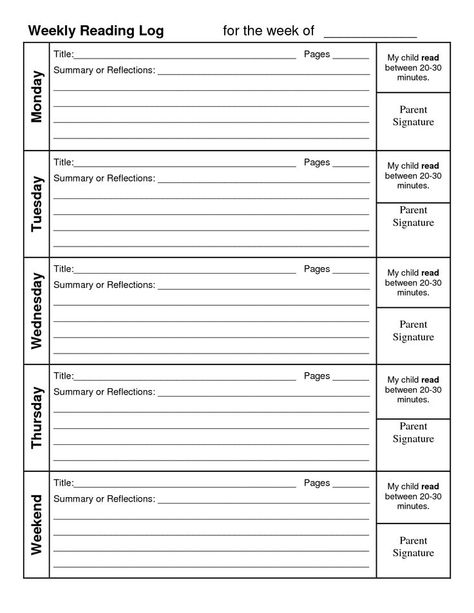 weekly reading log with summary: weekly reading log with summary Reading Log Printable Free, Weekly Reading Log, Home Reading Log, Daily Reading Log, Education Worksheets, Multigenerational House, Writing Homework, Read 180, Reading Homework