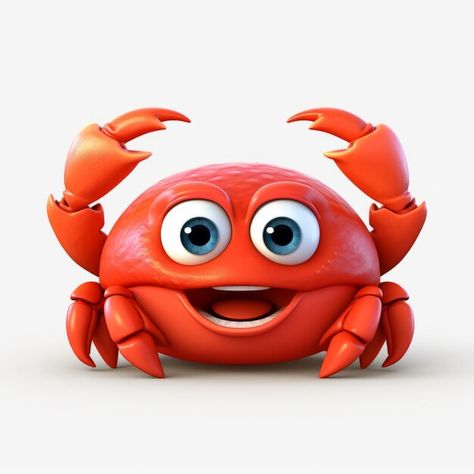 Cute Crab 3d Vectors, Photos and PSD files | Free Download Crab Clipart, Modelling Ideas, Crab Toy, Clay Modelling, Crab House, 3d Modelle, File Free, Psd Files, Crab