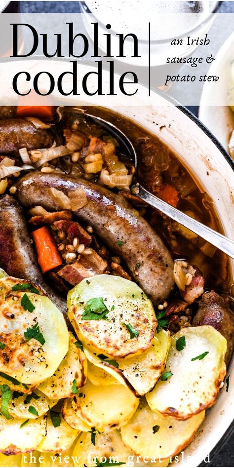 Irish Coddle, Dublin Coddle Recipe, Coddle Recipe, Dublin Coddle, Irish Cooking, Irish Cuisine, Irish Stew, Stewed Potatoes, Food Meals