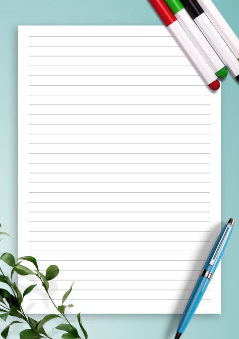 Printable Lined Paper Template with 7.1 mm line height. Choose page size and download for free. Line height: 7.1 mm Line weight: 0.2 mm Line color: gray No vertical margin Papan Tulis Kapur, Notebook Paper Template, Printable Lined Paper, Notebook Templates, Writing Paper Printable, Paper Background Design, Powerpoint Background Design, صفحات التلوين, Ruled Paper