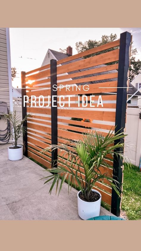 ☀️ Like & Save for a spring project 🌸 If you live in a neighborhood 🏘️ that has houses very close together — consider doing this. It… | Instagram Diy Fireplace Mantle, Outdoor Projector Screen, Backyard Movie Theaters, Fern Plants, Diy Privacy Screen, Porch Wall Decor, Glamour Home, Wall Fires, Faux Walls