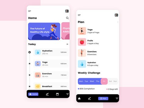 Daily #fitness challenges apps work as a perfect #motivation thing for most of us.  Here is one such #UI of a 🧘fitness app developed by our designers. You can easily make your fitness plan through this application.  Looking forward to building such a fitness app? Diet App Design, Gym App Design, Fitness App Ui Design, Moodboard App, Fitness Tracker App, Fitness Tracking App, Journal App, Health And Fitness Apps, Best Ui Design