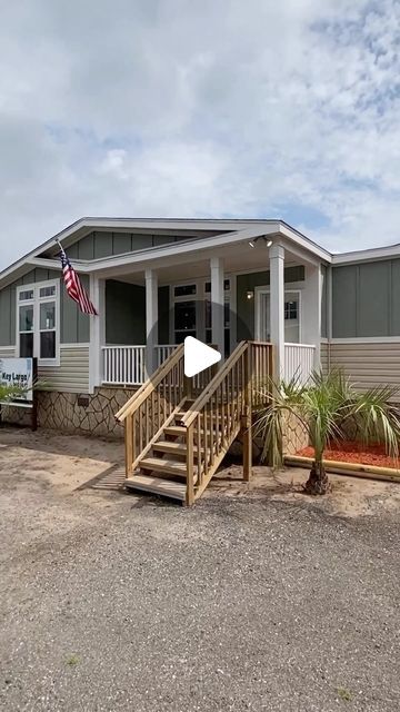 Chance’s Home World on Instagram: "☀️The “Key Largo” by Townhomes! A triple wide with a STELLAR layout, this model is located at Wayne Frier in Macclenny, Fl! Be sure to checkout the FULL TOUR for all the details and retail pricing, link in bio!   #mobilehome #manufacturedhomes #prefabhouse #housetour #newhome #realestate #prefabhomes" Triple Wide Modular Homes, Triple Wide Mobile Homes, Modern Mobile Homes, Mobile Homes, Modular Homes, Prefab Homes, Dream House Plans, Double Wide, Mobile Home