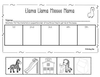 Llama Llama misses mama book companion Llama Llama Misses Mama Crafts Preschool, Llama Llama Misses Mama Activities, Llama Llama Misses Mama, Llama Llama Books, Lama Lama, Llama Llama, Preschool Literacy, Pre K Activities, Early Childhood Development