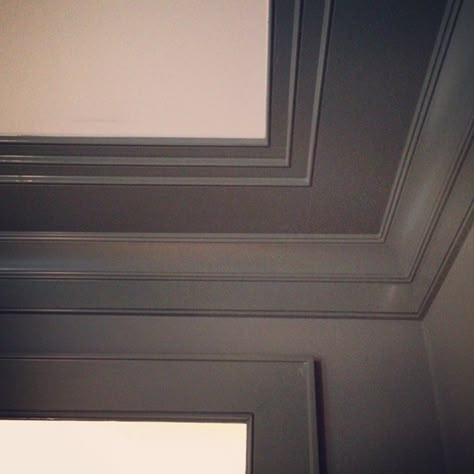 Instagram Inspiration: Angela from The Painted House Millwork Details, Ceiling Trim, Casa Clean, Painted House, Ceiling Treatments, Interior Painting, Tray Ceiling, Starter Home, Wall Molding