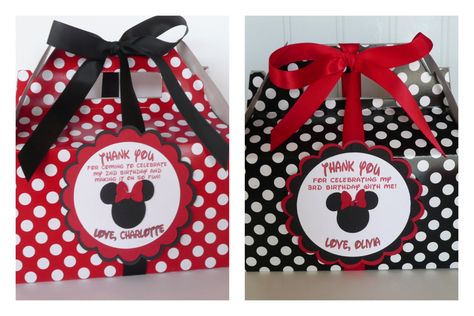 Minnie Mouse Favor Boxes - set of 12 #babyshowerideas4u #birthdayparty #babyshowerdecorations #bridalshower #bridalshowerideas #babyshowergames #bridalshowergame #bridalshowerfavors #bridalshowercakes #babyshowerfavors #babyshowercakes Red Minnie Mouse Party, Minnie Mouse Favors, Mickey Mouse Party Favors, Minnie Mouse Party Favor, Surprise 50th Birthday Party, Minnie Y Mickey Mouse, Minnie Mouse Red, Birthday Party Ideas For Kids, Minnie Mouse 1st Birthday