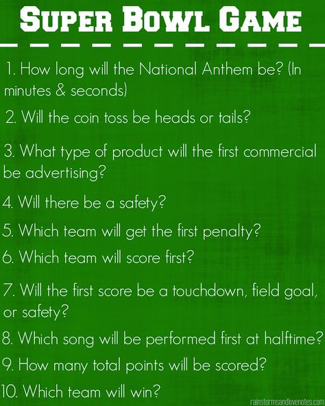 Superbowl Party Activities, Super Bowl Engagement Post, Superbowl Prediction Game, Super Bowl Question Game, Super Bowl Spirit Week Ideas, Classroom Superbowl Party, Super Bowl Games To Play, Superbowl Games, Super Bowl Games