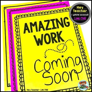 Amazing Work Coming Soon Worksheets & Teaching Resources | TpT Amazing Work Coming Soon, Student Work Bulletin Board, Easy Bulletin Board, Easy Bulletin Boards, Work Bulletin Boards, Bulletin Board Borders, Back To School Bulletin Boards, Classroom Board, Kindergarten Lesson Plans