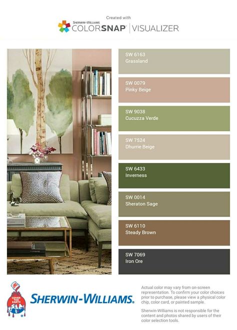 I just created this color palette with the Sherwin-Williams ColorSnap® Visualizer app on my Android phone. What do you think? You can learn more about ColorSnap Visualizer and get it on your phone free by visiting http://getcolorsnap.com. Sherwin Williams Inverness, Sherwin Williams Grassland, Cottage Home Ideas, Home Paint Color, Hand Paintings, Home Paint, Iron Ore, Colonial Home, Cottage Home