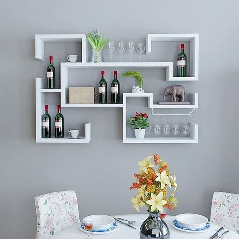 Modern Wall Shelf, Bedroom Cupboard Designs, Wine Shelves, Regal Design, Wall Shelf Decor, Wall Shelves Design, Furniture Design Living Room, Shelf Design, 인테리어 디자인