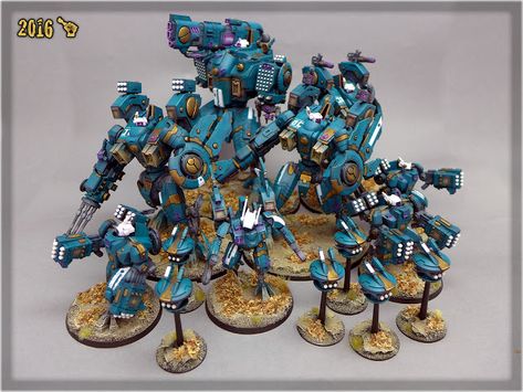 What's On Your Table: Tau Army - Faeit 212: Warhammer 40k News and Rumors Tau Warhammer 40k, Tau Sept, Warhammer Aesthetic, Tau Miniatures, Farsight Enclave, Warhammer Tau, Tau Army, Tau Warhammer, 40k Tau