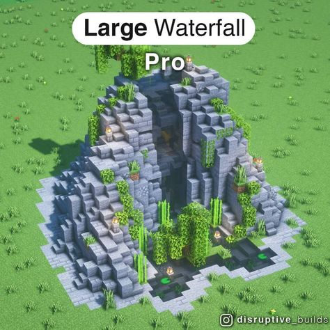 disruptive / Minecraft Builder on Instagram: “💾Don't forget to save for later! ❔Which one are you? Created with @extraarbuilds Here are 4 skill levels of a large waterfall! Let me…” Minecraft Waterfall, Large Waterfall, Minecraft Garden, Minecraft Decoration, Minecraft Structures, Bangunan Minecraft, Minecraft Cottage, Minecraft Medieval, Cute Minecraft Houses