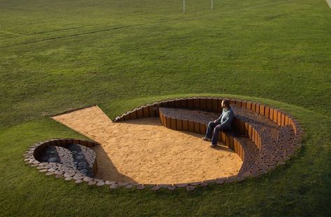 Garden Amphitheatre, Circle Landscape, School Yard Design, Natural Amphitheater Design, Open Air Amphitheater, Garden Amphitheatre Landscape Design, Outdoor Music Area, Grass Amphitheater, Outdoor Learning Spaces