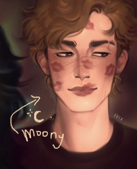 Remus Lupin Fan Art Marauders Era, Moony Fanart, Remus Lupin Art, Remus Lupin Marauders Era, Remus Lupin Marauders, Marauders Wolfstar, Remus Lupin Fan Art, Remus Lupin Aesthetic, Marauders Fanart