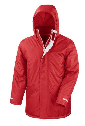 Result Core Core Winter Parka - Red - 2XL Mens Parka Jacket, Core Core, Varsity Hoodie, Fluffy Jacket, Recycled T Shirts, Winter Parka, Mens Parka, Active Jacket, Waterproof Jacket