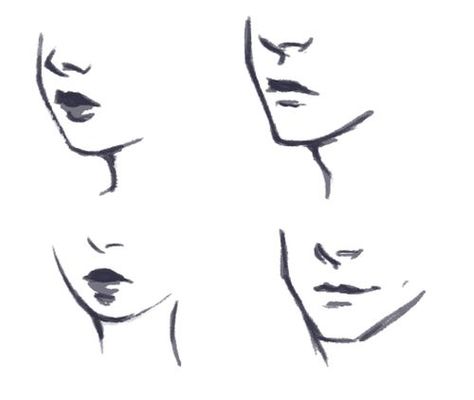 mouths Aesthetic Drawings Sketches, Easy Drawing Step By Step, Male Face Drawing, Lips Sketch, Anatomy Lessons, Aesthetic Drawings, Female Face Drawing, Mouth Drawing, Drawing Step By Step