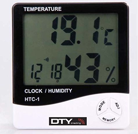 DTY Trading ® LCD Digital Temperature Humidity Meter Thermometer Outdoor Thermometer, Weather Instruments, Temperature Measurement, Digital Thermometer, Weather Station, Hygrometer, Digital Clocks, Temperature And Humidity, Digital Alarm Clock