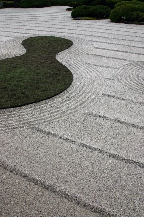 Gravel Garden 3. Feature in a gravel garden at the Japanese Gardens in Portland, , #AFF, #Feature, #gravel, #Gravel, #Garden, #Portland #ad Decorative Gravel, Japanese Minimalism, Gravel Garden, Japanese Garden, Landscape Architecture, Stepping Stones, Abstract Design, Royalty Free Stock Photos, Cool Art