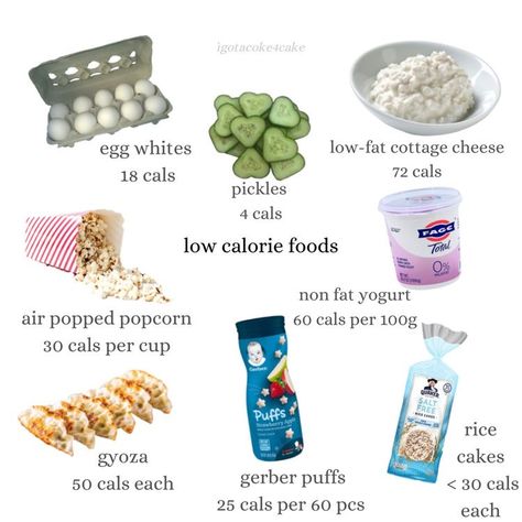 Food Control Tips, Cute Diets, The Chic Diet Aesthetic, Low Cal Foods, Coquette Diet, Low Cal Diet, Middle Space, Food Calories List, Food Calorie Chart