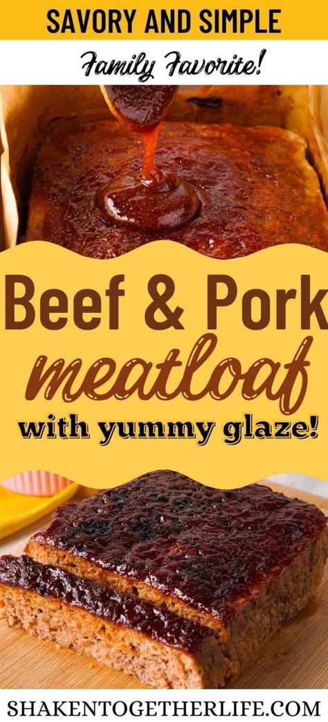 Classic Beef and Pork Meatloaf is an old-fashioned family-friendly recipe full of flavor. The savory meatloaf combines with a delicious sweet glaze that is sure to be one of your new favorites! Beef And Pork Meatloaf, Meatloaf Glaze Recipe, Pork And Beef Meatloaf, Meatloaf With Oatmeal, Sausage Meatloaf, Savory Meatloaf, Pork Meatloaf, Beef Meatloaf Recipes, Black Color Hairstyles