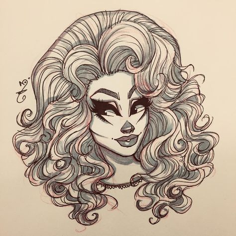 Trixie Mattel Drawing, Trixie Mattel Tattoo, Trixie Mattel Art, Farmer Character, Trixie Mattel, Cool Pencil Drawings, Drawing Inspo, Drag Queens, Rupaul