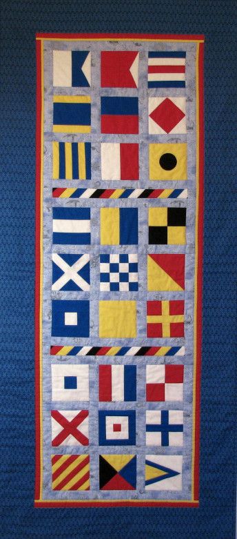 Mariners Alphabetaa and trim Feb 7 2013 Nautical Flag Alphabet, Nautical Alphabet, Colorful Banner, Flag Alphabet, Boys Quilt Patterns, Alphabet Quilt, Nautical Quilt, Tiled Quilt, Nautical Flag