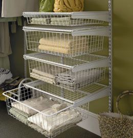 Install Wire Shelving Wire Rack Closet Organization, Rack Closet Organization, Wire Closet Organizers, Closet Organizer Plans, Closet Design Plans, Wire Rack Shelving, Closet Units, Apartment Decorating For Couples, Wire Closet Shelving